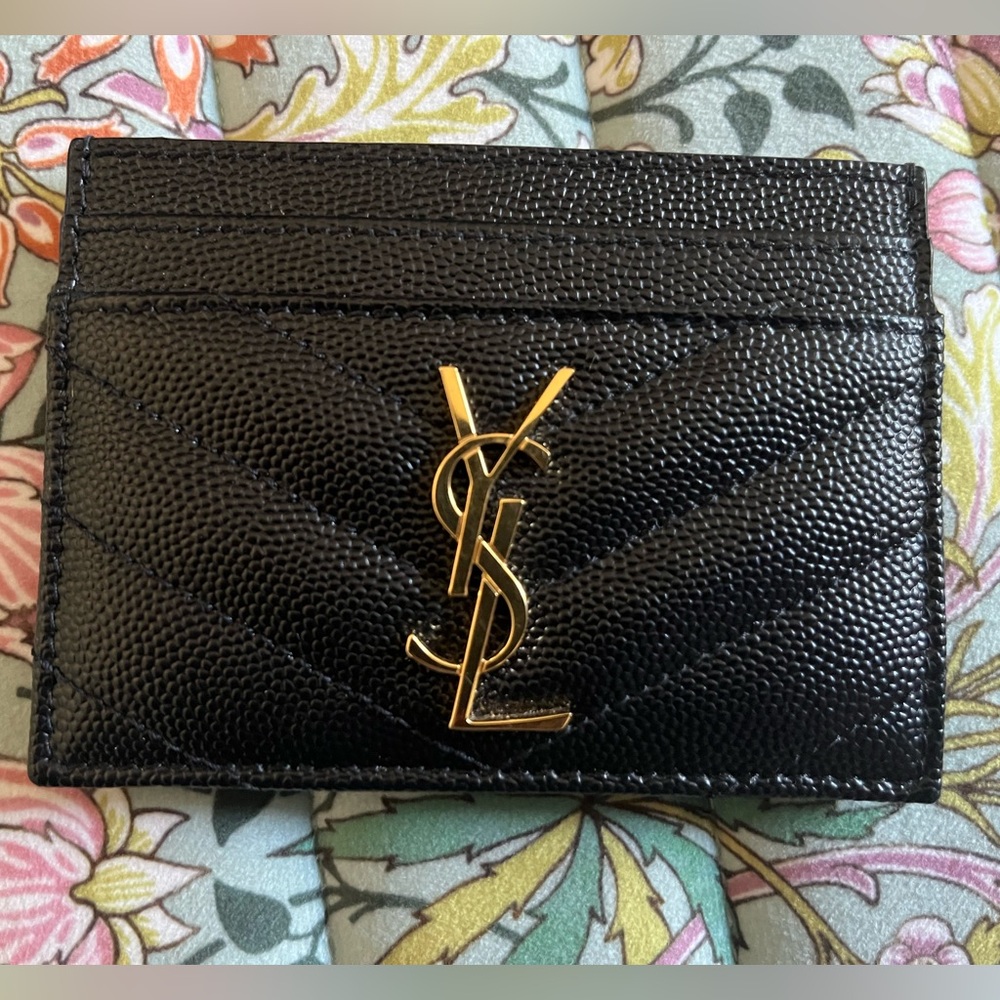 Saint Laurent Quilted Black Card Holder - Picture 5 of 13